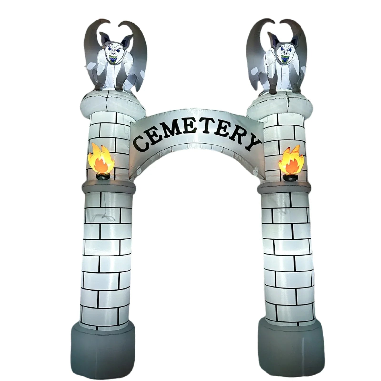 NNEOBA 10FT Halloween Castle Inflatable Archway with LED Lights-0