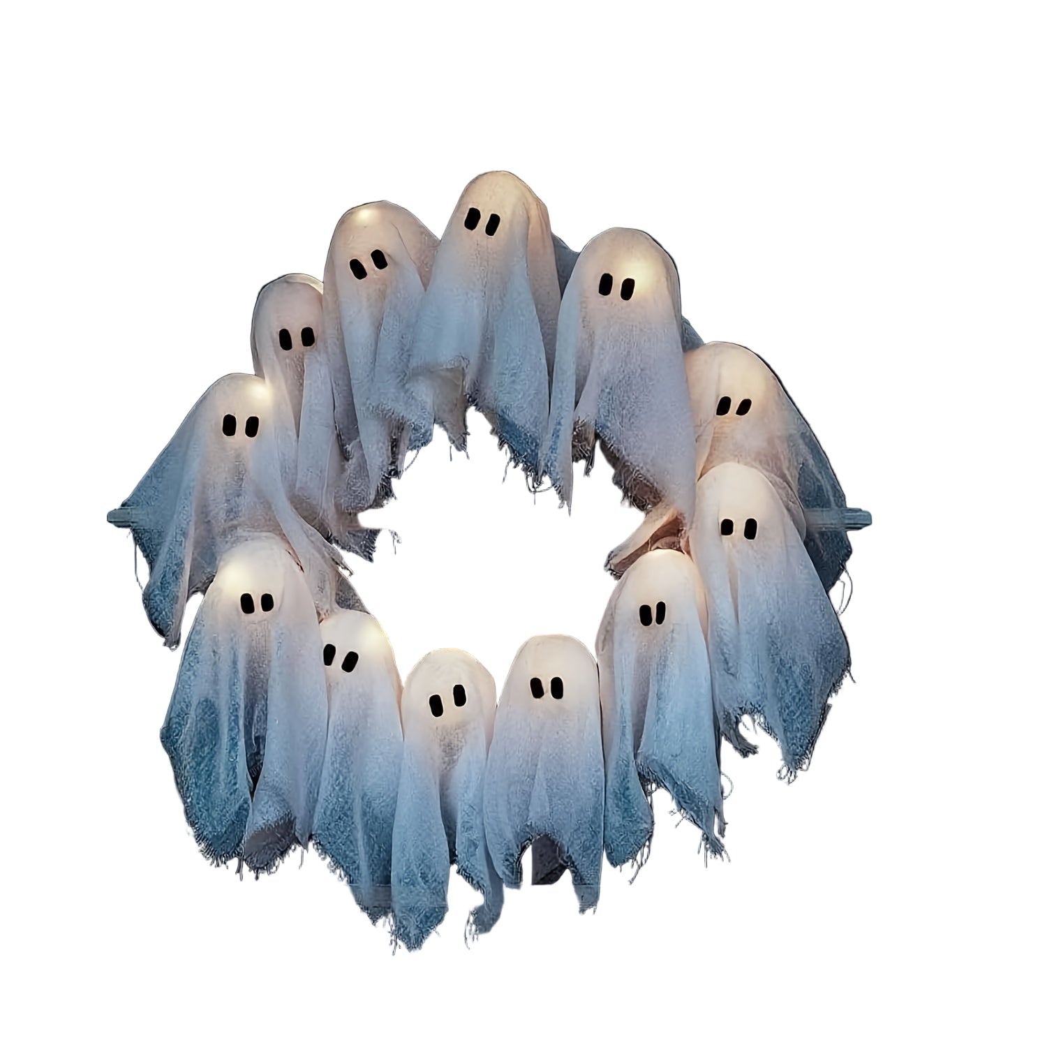 NNETM Halloween Ghost Garland Fabric Party Decoration-0