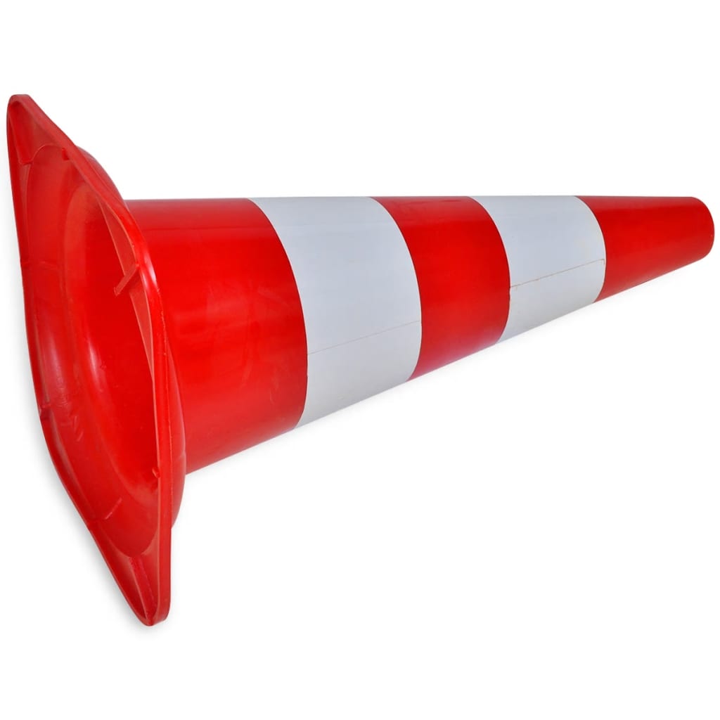 NNEVL 10 Reflective Traffic Cones Red and White 50 cm-3